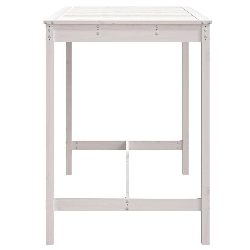 Mesa de jardín clásica de madera de pino maciza, 121 x 82,5 x 110 cm, marco de madera estable, mesa robusta para bebidas y aperitivos, ideal para terraza, balcón y jardín.