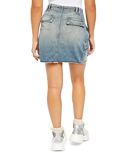 Free People Women's Avenue Denim Miniskirt Blue Size 282