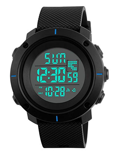 Image of Gosasa Big Face Men Digital Sports Watch Water Resistant Outdoor Easy Read Military Back Light Black Watch