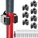 Produktbild ECENCE Besenhalterung Wand - 8 Stück - Gerätehalter für Besen & Wischmopp, Gartengerätehalter, Besenhalter aus Federstahl für Schaufel & Werkzeuge, Grau