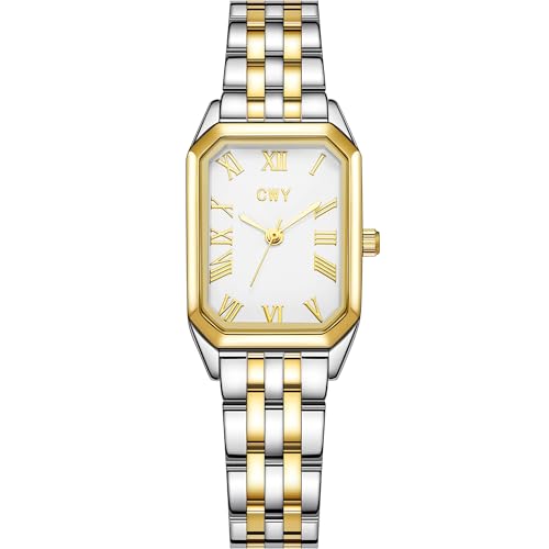 Montre dorée pour femme avec outil de réglage inclus pour un ajustement facile