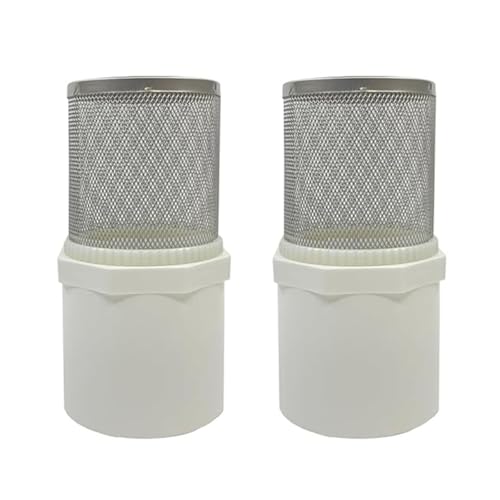 2 x Gartenschlauchfilter, 50 mm PVC-Netzfilter, Hochdruckreiniger-Wasserfilter-Set, Gartenschlauch-Aufsatz, PVC-Rohr, Wasser, Edelstahl-Mesh-Filter