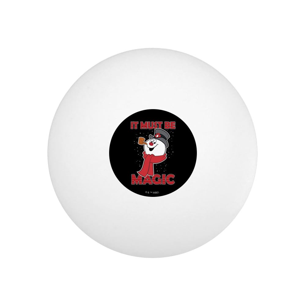 Frosty It Must Be Magic Novelty Table Tennis Ping Pong Ball 12 Pack with Storage Bag