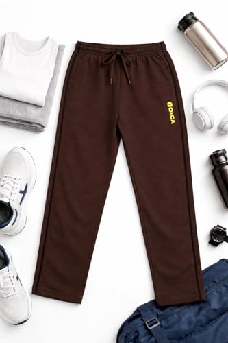 Image of DYCA by Bodycare Boys Cotton Solid Track Pant, Casual Regular Fit Joggers, Comfortable Activewear for Kids