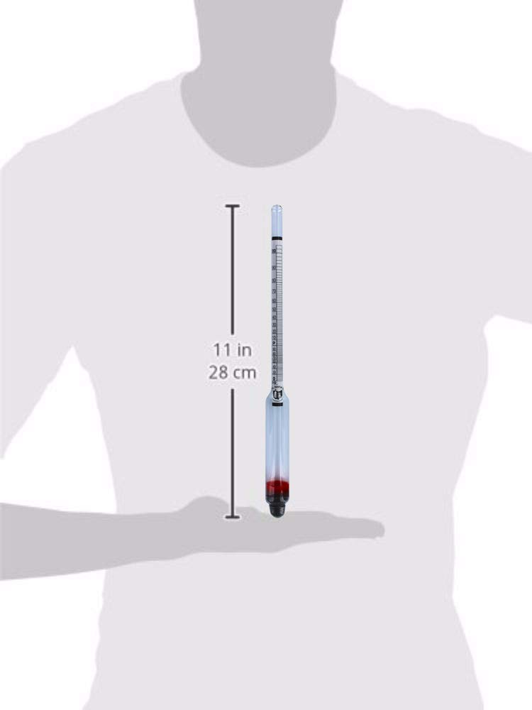 Alcohol Hydrometer 0-200 Alcoholmeter Spiritometer for Moonshine Still, Spirits, Distilled 1