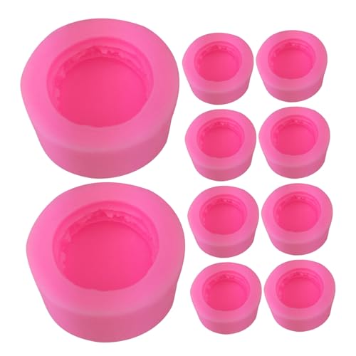 STOBAZA 10 Piezas Molde de fondant de macarrón molde de fondant de chocolate herramientas para hornear macarrones macarroso de bricolaje gel de sílice rosa
