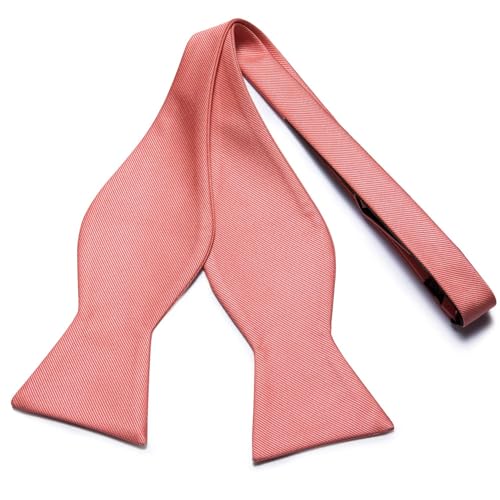 Image of Dubulle Self Tie Bow Ties and Lapel Pin for Men Paisley Solid Mens Bowtie and Handkerchief Cufflinks Set Wedding