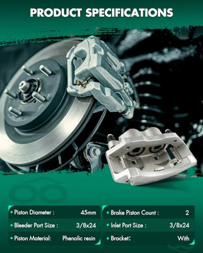 Image of SCITOO 18B4797 Rear Left Disc Brake Caliper w /Bracket Fit For Dodge For Ram 2500 2001-2002, Double Pistons