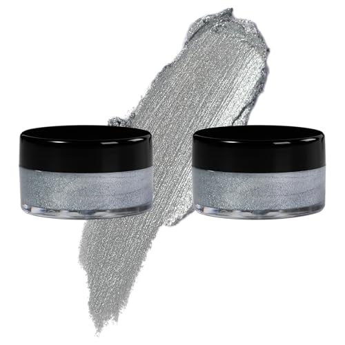 7V HOME BEAUTY Silver Eyeshadow Cream Blendable Smooth 2pcs Shimmer Silver Creamy Eyeshadow