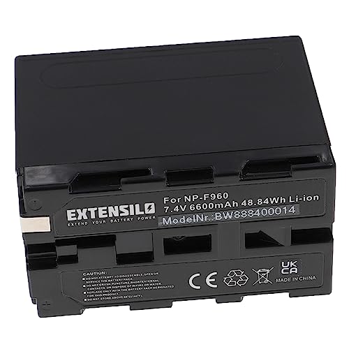 EXTENSILO 1 x batteri kompatibelt med Sony Hi8 CCD-TR3, Hi8 CCD-TR300, Hi8 CCD-TR3000-kamera (6600 mAh, 7,4 V, Li-Ion)