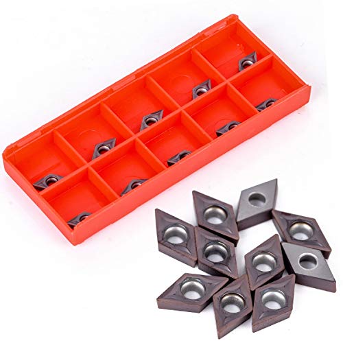 10 piezas insertos DCMT07024 YBC205 con caja plástica miniatura 3