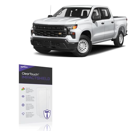 BoxWave Screen Protector Compatible With Chevrolet 2024 Silverado Cluster Display (12.3 in) - ClearTouch ImpactShield (2-Pack), Impenetrable Screen Protector Flexible Film