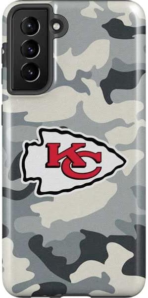 Skinit Pro Phone Case Compatible with Galaxy S21 FE - Officially Licensed NFL Kansas City Chiefs Red Blast Design