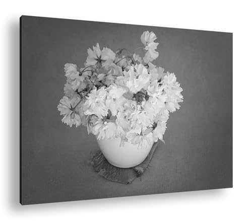 Cadre de fleurs dans un vase deyoli grand format pour décoration salon moderne