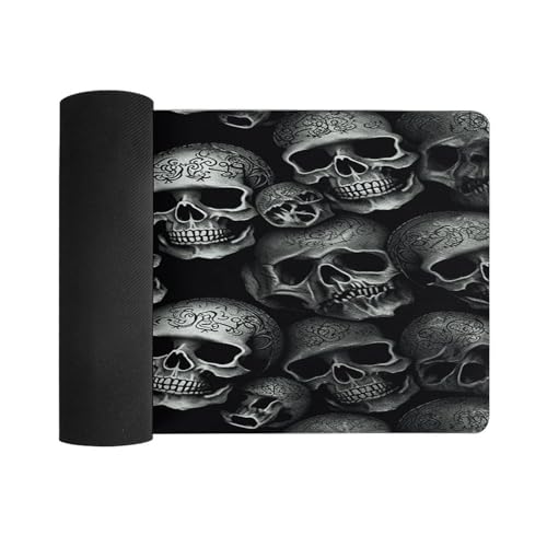 Black Skull Desk Mat Alfombrilla Grande de Goma Antideslizante miniatura 3