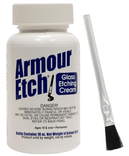 10 oz. Armour Etch Glass Etching Cream with Application Brush