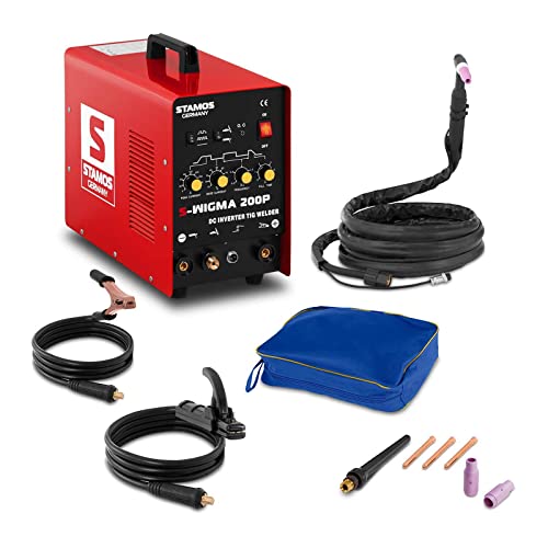 Stamos Germany Soldador Inverter Soldadora Equipo de Soldadura TIG DC MMA S-WIGMA 200P...