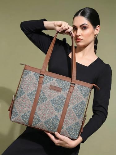 Image of Stylish Tote Bags for Office Use | Laptop Bag 15.6 inch | Purse for Women | Vegan Leather Handbag | Daily & Travel Use |