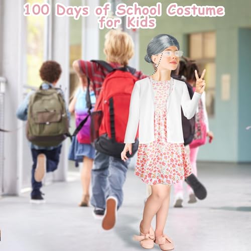 Disfraz de Anciana para Niñas Día 100 Escuela miniatura 2
