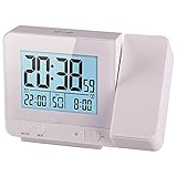Think Gizmos Projection Clock with Temperature Display, Rotatable Ceiling/Wall Time Projector, Dual...