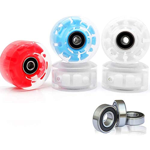 Roues de patin à roulettes lumineuses blanches pour illuminer vos sorties nocturnes