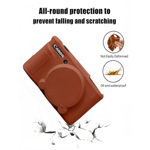 Funda silicona para Canon PowerShot SX740 HS color marrón miniatura 2