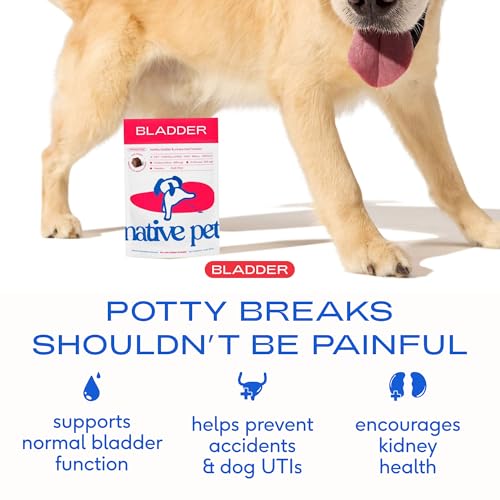 Native Pet Dog UTI Treatment - Cranberry Supplement for Dogs - Supports Normal Bladder Function, Urinary Tract & Kidney Health - Real Cranberry Extract, D-Mannose & Probiotics - Air-Dried - 30 Chews