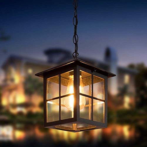 Plafonnier extérieur suspendu rétro en verre pour illuminer votre gazebo