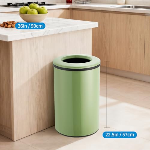 Bote de Basura Abierto 40L Acero Inoxidable GarveeHome miniatura 5