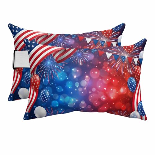 Fourth of July Outdoor Pillow for Chaise Lounge Chair Patriotic