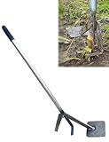 Post Puller for Pulling out Wood Posts, Leverage Sapling Puller Tool for Tree Root/Stump, Small Wood Fence Extraction Lifter for Remover(Short-handled)