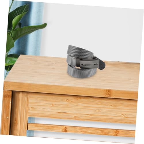 Homoyoyo Automatic Nylon Ratchet Belt for Men Adjustable Double-sided Design Grey for Business and Casual Wear4