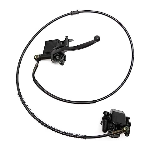 Aynaxcol Left Hydraulic Brake Master Caliper Rear Hand Hydraulic Disc Brake Assembly Replacement for 50cc 90cc 110ccc 125cc Chinese Taotao Roketa Sunl Go-Kart Dune Buggy Quad ATV Dirt Mini Bike Cover