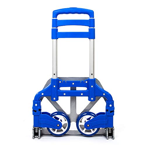 Carretilla plegable portátil de aluminio azul miniatura 2