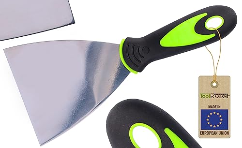ToolSpace | Profi Malerspachtel | Spatule de peintre | 100mm | Acier Inoxydable Spatule Bricolage | Spatules universelles | Grattoir Papier Peint/Enduit |...