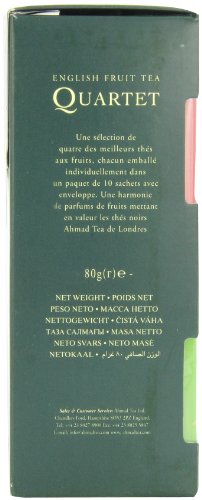 Ahmad Tea Fruit Quartet, Variety Pack Of Four Flavors, Tea Bags, 40-Count Boxes (Pack Of 4) #TOP3