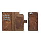 Venito Florence Leather Wallet Phone Case Compatible with iPhone SE 2020, 8, and 7 - Extra Secure...