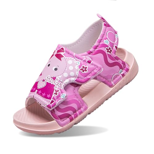 Boys Girls Open Toe Sandals Toddler Breathable Lightweight Flat Sandals Summer Beach Cute Infant Slides Sandal