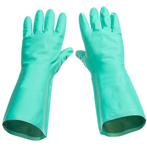 Csafyrt Guantes de lavavajillas 1 Plavo de látex resistente al aceite Guantes de cocina antiadherentes para lavar los platos de lavado de platos reutilizables