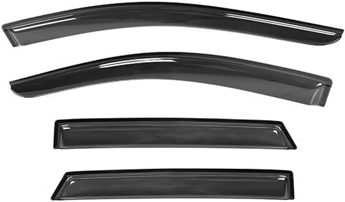 Miniatura 5 de 4 unids Sun Rain Guard Visor de ventana delantera trasera izquierda conductor derecho pasajero lado superior cinta en ventana externa estilo delgado