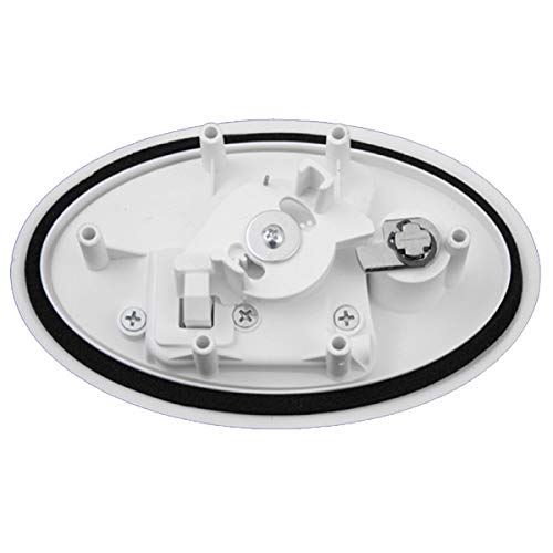 Cerradura para puerta de caravana, sistema FF, color blanco ovalado