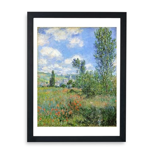 Affiche Claude Monet Chemin de l'Ile Saint Martin Vetheuil cadre premium