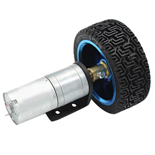 Moteur électrique 12V 58RPM avec boîte d'engrenages et roue codeur en aluminium solide pour robot