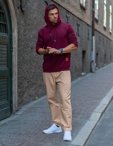 COOFANDY Mens Cargo Jogger Pants Casual Cotton Drawstring Chino Pants Straight Leg Sweatpants with Pockets Khaki4