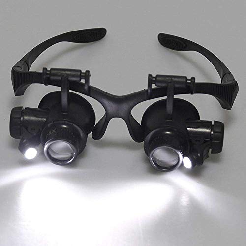 Ensemble d'outils de grossissement DBCSD loupe de tête avec lumière LED