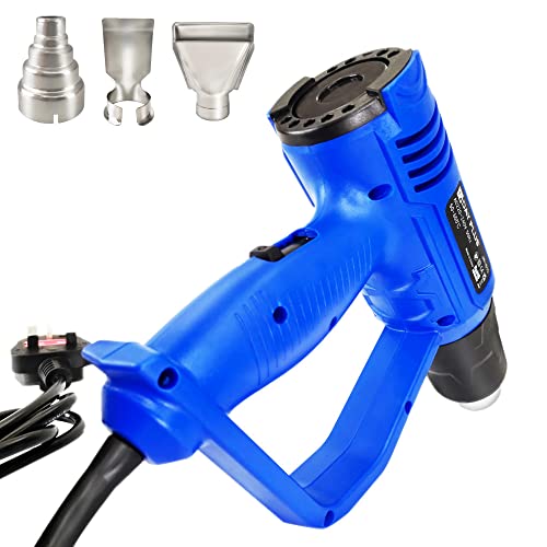 2000W Heat Gun with 3 Accessories– 2 Heat Settings: 300°C & 600°C – for Crafts, Resin, Paint Stripping, PVC Heat Shrinking, DIY Home Improvement 1 2000W Heat Gun with 3 Accessories– 2 Heat Settings: 300°C & 600°C – for Crafts, Resin, Paint Stripping, PVC Heat Shrinking, DIY Home Improvement