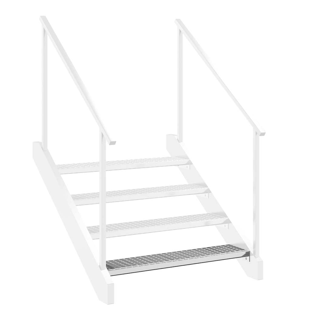 Mangloder - Scalino a griglia in acciaio zincato, 100 x 24 x 7 cm, con superficie antiscivolo, bordi antiscivolo, robusto e resistente alle intemperie, per scale, sicurezza interna ed esterna