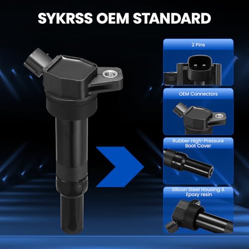 Image of 4 Ignition Coils Pack - Fix Misfires for Hyundai Elantra /Tucson & Kia Soul /Forte (1.8L /2.0L L4) - Repl. UF651 /273002E000