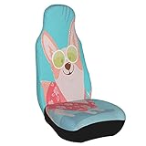 Housse de siège pour chien de voiture chien mangeant de la noix de coco se reposant sur des lunettes de soleil de plage housse de chaise de voiture universel protecteur de siège avant de voiture 1 PC