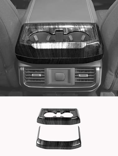 Texture de grain de bois noir Ford F150 garniture de protection porte-gobelet arrière Savadicar